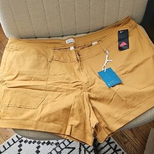 Market & Spruce Yellow Cargo Shorts Relaxed Fit